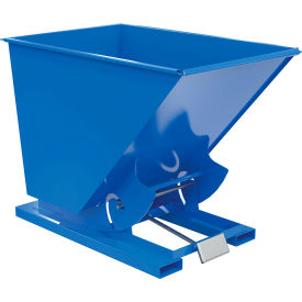 Steel Medium Duty D-Style Self Dumping Hopper, 1-1/2 Cu. Yd., 4000 lb. Capacity, Blue