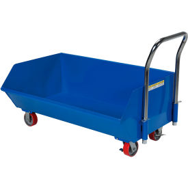 Steel Low Profile Hopper, 1/3 Cu. Yd., 1000 lb. Capacity, Blue