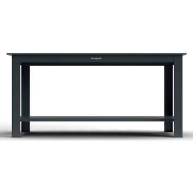 Extreme Duty Shop Table with 1/2" Steel Plate Top, 1 Shelf, 72"W x 36"D, Dark Gray