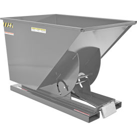 Steel Medium Duty D-Style Self Dumping Hopper, 1 Cu. Yd., 4000 lb. Cap., Machine Gray