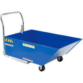 Steel Low Profile Parts Hopper, 1/3 Cu. Yd., 2000 lb Capacity, Blue