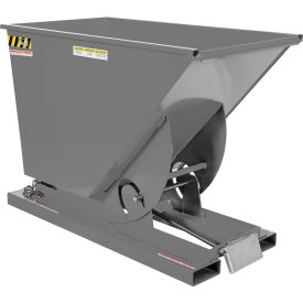 Steel Heavy Duty D-Style Self Dumping Hopper, 3/4 Cu. Yd., 6000 lb. Cap., Machine Gray