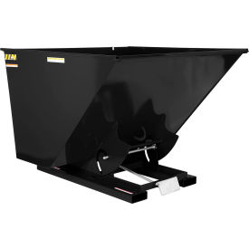 Heavy Duty D-Style Self Dumping Hopper, 2-1/2 Cu. Yd., 6000 lb. Cap., Semi Gloss Black