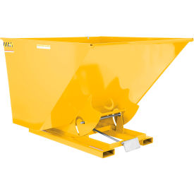 Steel Medium Duty D-Style Self Dumping Hopper, 2-1/2 Cu. Yd., 4000 lb. Capacity, Yellow