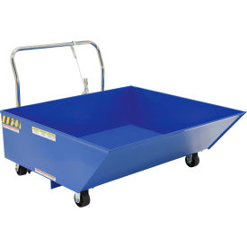 Steel Low Profile Parts Hopper, 1/2 Cu. Yd., 2000 lb. Capacity, Blue