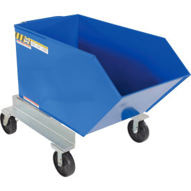 Steel Portable Tilting Hopper, 3/4 Cu. Yd., 2000 lb. Capacity, Blue