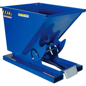 Steel Light Duty D-Style Self Dumping Hopper, 1/2 Cu. Yd., 2000 lb. Capacity, Blue