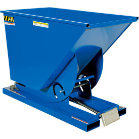 Steel Light Duty D-Style Self Dumping Hopper, 3/4 Cu. Yd., 2000 lb. Capacity, Blue