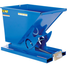 Steel Heavy Duty D-Style Self Dumping Hopper, 1/2 Cu. Yd., 6000 lb. Capacity, Blue