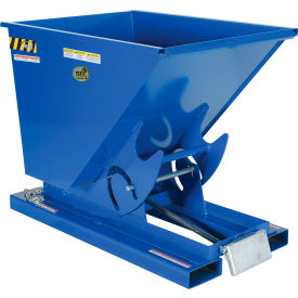 Steel Medium Duty D-Style Self Dumping Hopper, 1/2 Cu. Yd., 4000 lb. Capacity, Blue