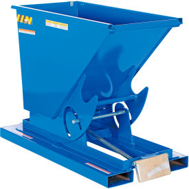 Steel Medium Duty D-Style Self Dumping Hopper, 1/3 Cu. Yd., 4000 lb. Capacity, Blue