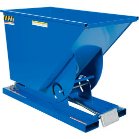 Steel Medium Duty D-Style Self Dumping Hopper, 3/4 Cu. Yd., 4000 lb. Capacity, Blue