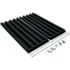 Polyethylene Heavy Duty D-Style Hopper Lid For 2 Cu. Yd. Hoppers, Black