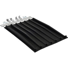 Polyethylene Heavy Duty D-Style Hopper Lid For 1/2 Cu. Yd. Hoppers, Black