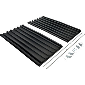 Polyethylene Heavy Duty D-Style Hopper Lid For 2-1/2 Cu. Yd. Hoppers, Black