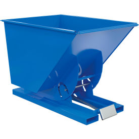 Steel Medium Duty D-Style Self Dumping Hopper, 1 Cu. Yd., 4000 lb. Capacity, Blue