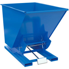 Steel Light Duty D-Style Self Dumping Hopper, 1-1/2 Cu. Yd., 2000 lb. Capacity, Blue