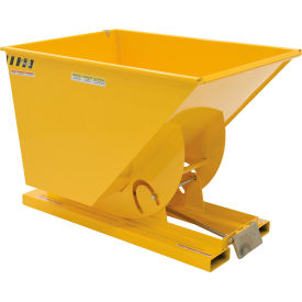 Steel Heavy Duty D-Style Self Dumping Hopper, 1 Cu. Yd., 6000 lb. Capacity, Yellow