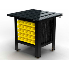 Weld Fixture Table, 38"W x 36"D x 37"H, Black