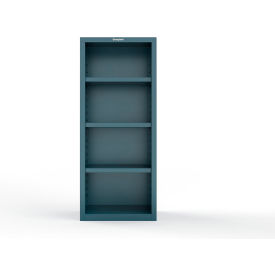 Heavy Duty 18 GA, Closed Shelving Unit, 3 Shelves, 30"W x 18"D x 72"H, Blue
