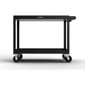 Strong Hold Mobile Service Cart w/ 2 Shelves, 4800 lb Capacity, 48"x32"x40", Black