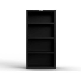 Heavy Duty 18 GA Closed Shelving Unit, 3 Shelves, 36"W x 24"D x 72"H, Black