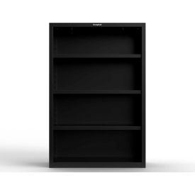Heavy Duty 18 GA Closed Shelving Unit, 3 Shelves, 48"W x 24"D x 72"H, Black