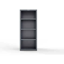 Heavy Duty 18 GA Closed Shelving Unit, 3 Shelves, 30"W x 24"D x 72"H, Dark Gray