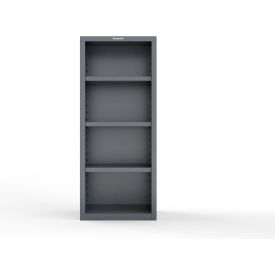 Heavy Duty 18 GA Closed Shelving Unit, 3 Shelves, 30"W x 18"D x 72"H, Dark Gray