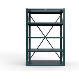Extreme Duty 12 GA Open Shelving Unit w/ 5 Shelves, 48"W x 24"D x 72"H, Blue