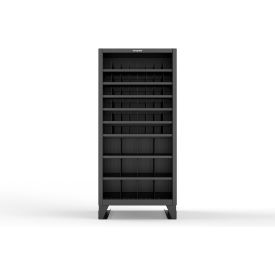 Extreme Duty Metal Bin Storage Shelving Unit, 36"W x 36"D x 78"H, Black