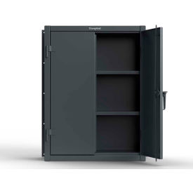 Wall Mountable Storage Cabinet, 36"W x 14"D x 48"H, All-Welded, Dark Gray