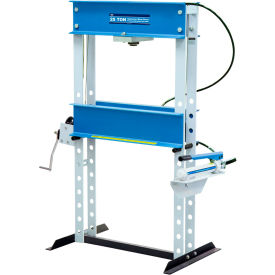 Shop Press with Hydraulic Hand Pump and Ram, 25 Ton Capacity