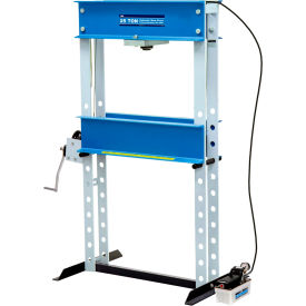 Shop Press with Air-Driven Hydraulic Pump, 25 Ton Capacity