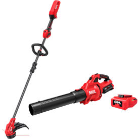 40V BL 460CFM 120MPH Entry Blower + 14" Entry String Trimmer with Battery & Charger