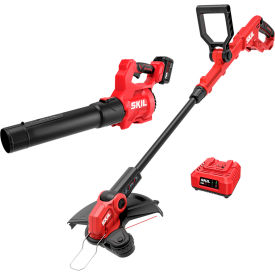 20V BL 12" String Trimmer + 420CFM Leaf Blower Combo Kit with 4.0Ah Battery, 60W Charger