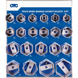 6 Point Wheel Bearing Locknut Sockets with Tool Board