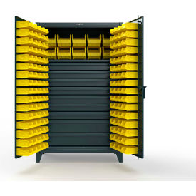 Strong Hold® Extreme Duty Bin Cabinet, 154 Bins, 9 Drawer, 1 Shelf, 48"W x 24"D x 78"H, Blue