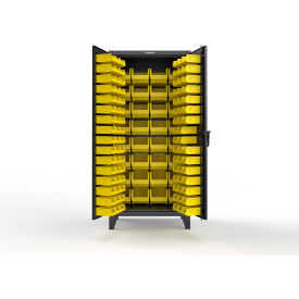 Extreme Duty All Bin Cabinet, 126 Bins, 36"W x 24"D x 78"H, Black