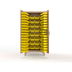 Extreme Duty All Bin Cabinet, 126 Bins, 36"W x 24"D x 78"H, Beige