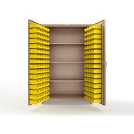 Extra HD Bin Cabinet w/CompX Regulator Lock, 48"W x 24"D x 75"H, Beige