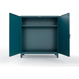 Extra Heavy Duty Uniform Cabinet w/ Hanger Rod, 60"W x 24"D x 66"H, Blue