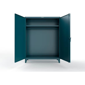 Extra Heavy Duty Uniform Cabinet w/ Hanger Rod, 60"W x 24"D x 78", Blue