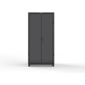 Extreme Duty Bin Cabinet, 3 Shelves, 94 Bins, 36"W x 24"D x 75"H, Black