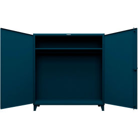 Extra Heavy Duty Uniform Cabinet w/ Hanger Rod, 72"W x 24"D x 78"H, Blue