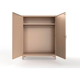 Extra Heavy Duty Uniform Cabinet w/ Hanger Rod, 60"W x 24"D x 78"H, Beige