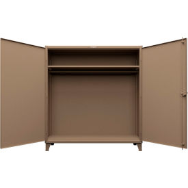 Extra Heavy Duty Uniform Cabinet w/ Hanger Rod, 72"W x 24"D x 78"H, Beige