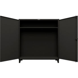 Extra Heavy Duty Uniform Cabinet w/ Hanger Rod, 72"W x 24"D x 78"H, Black