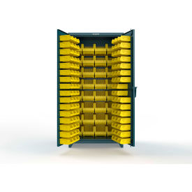 Extreme Duty All Bin Cabinet, 126 Bins, 36"W x 24"D x 75"H, Blue