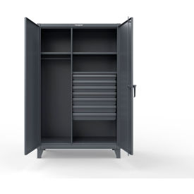 Extreme Duty Uniform Cabinet w/ 3 Shelves, 48"W x 24"D x 78"H, Dark Gray
